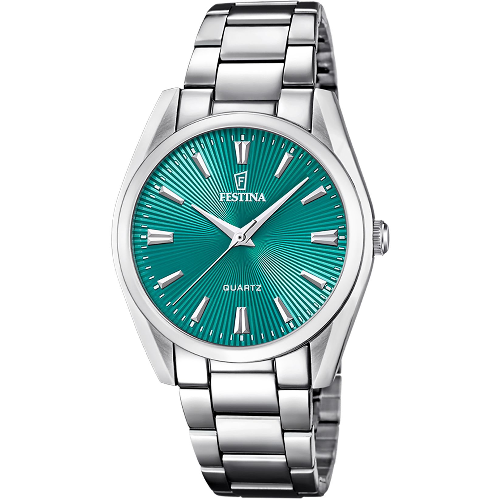 Festina Boyfriend F20622/Q Damen Armbanduhr Grün • Quarzwerk MIYOTA 2035 • Edelstahlarmband