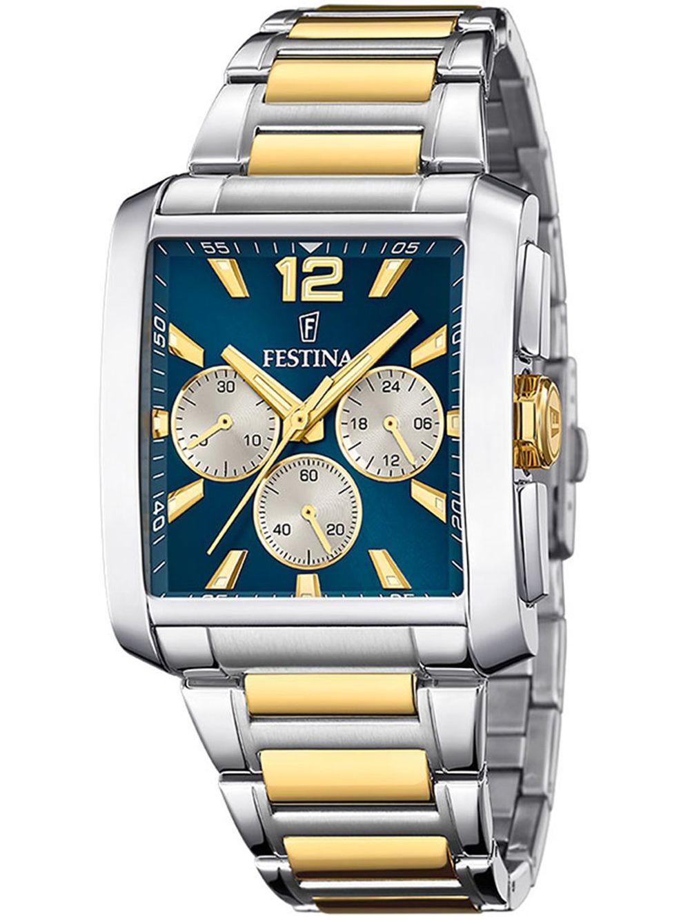 Festina Timeless Chronograph F20637/6 Herren Armbanduhr Blau • Edelstahlarmband • Mineralglas