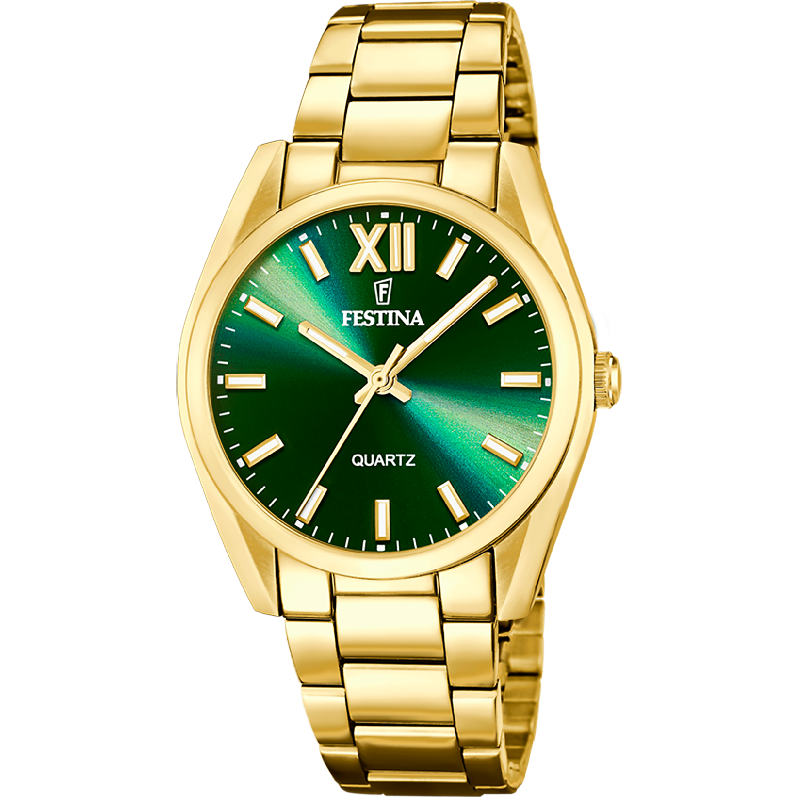 Festina Boyfriend F20640/9 Damen Armbanduhr Grün • Edelstahlarmband • 5 ATM Wasserschutz