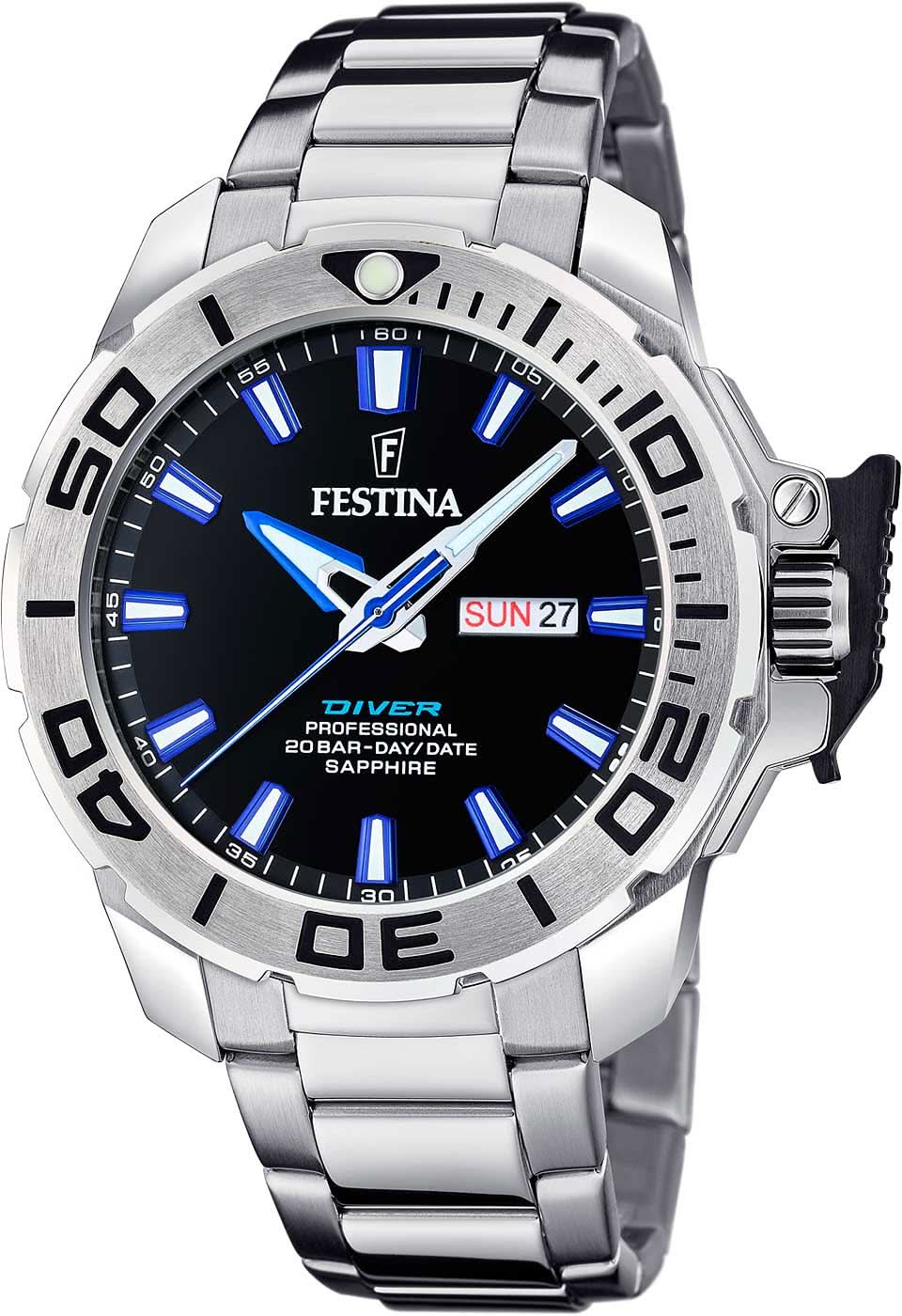 Orologio da uomo Festina Originals F20665/3 • 20 ATM • Vetro zaffiro