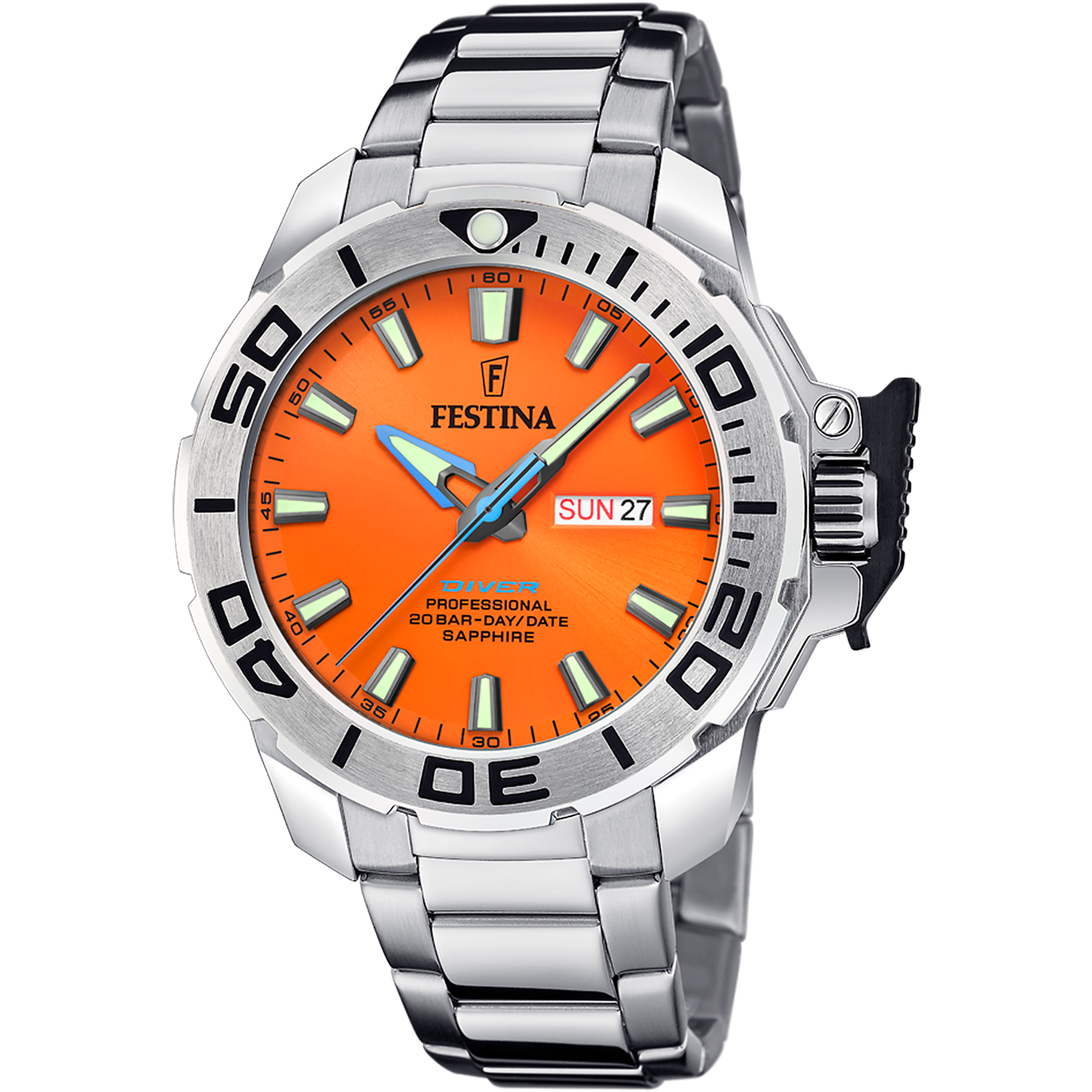 Festina F20665/5 Herrenuhr Diver Saphire 46 mm • Saphirglas • 20 ATM