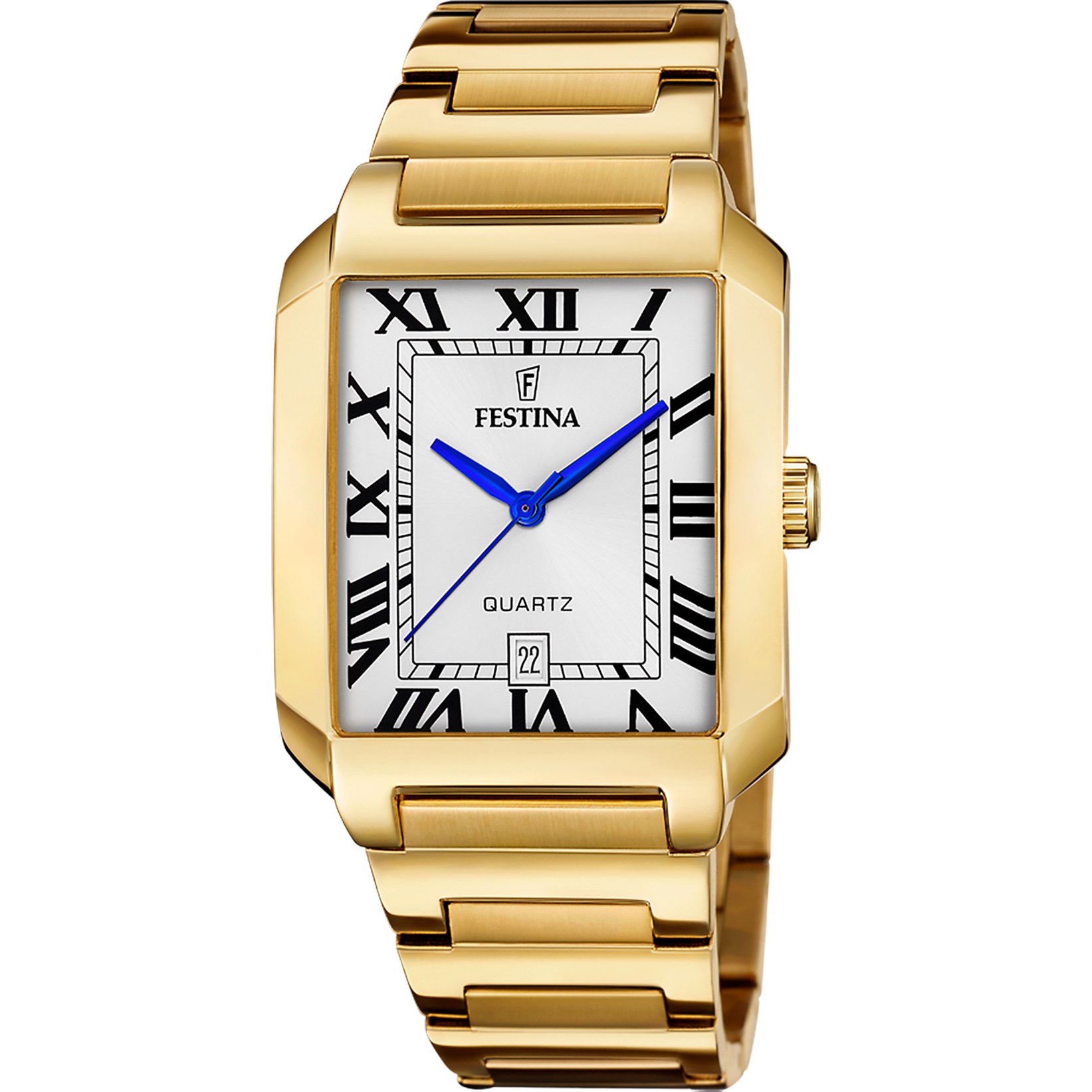 Festina F20678/1 Herrenuhr Silber • Quarzwerk • Eckiges Gehäuse