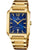 Festina On the Square F20680/3 Damenuhr Blau-Gold • Mineralglas • Eckiges Edelstahlgehäuse