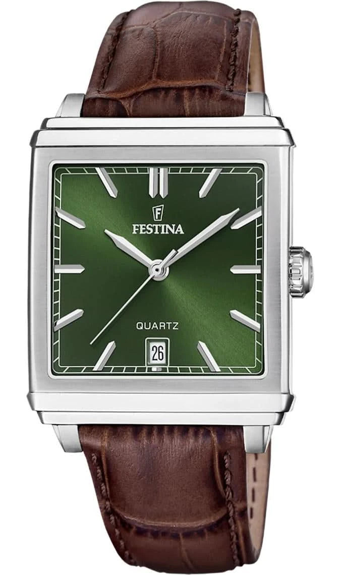 Festina On The Square F20681/7 Orologio da uomo • Elegante design rettangolare • Affidabile movimento al quarzo