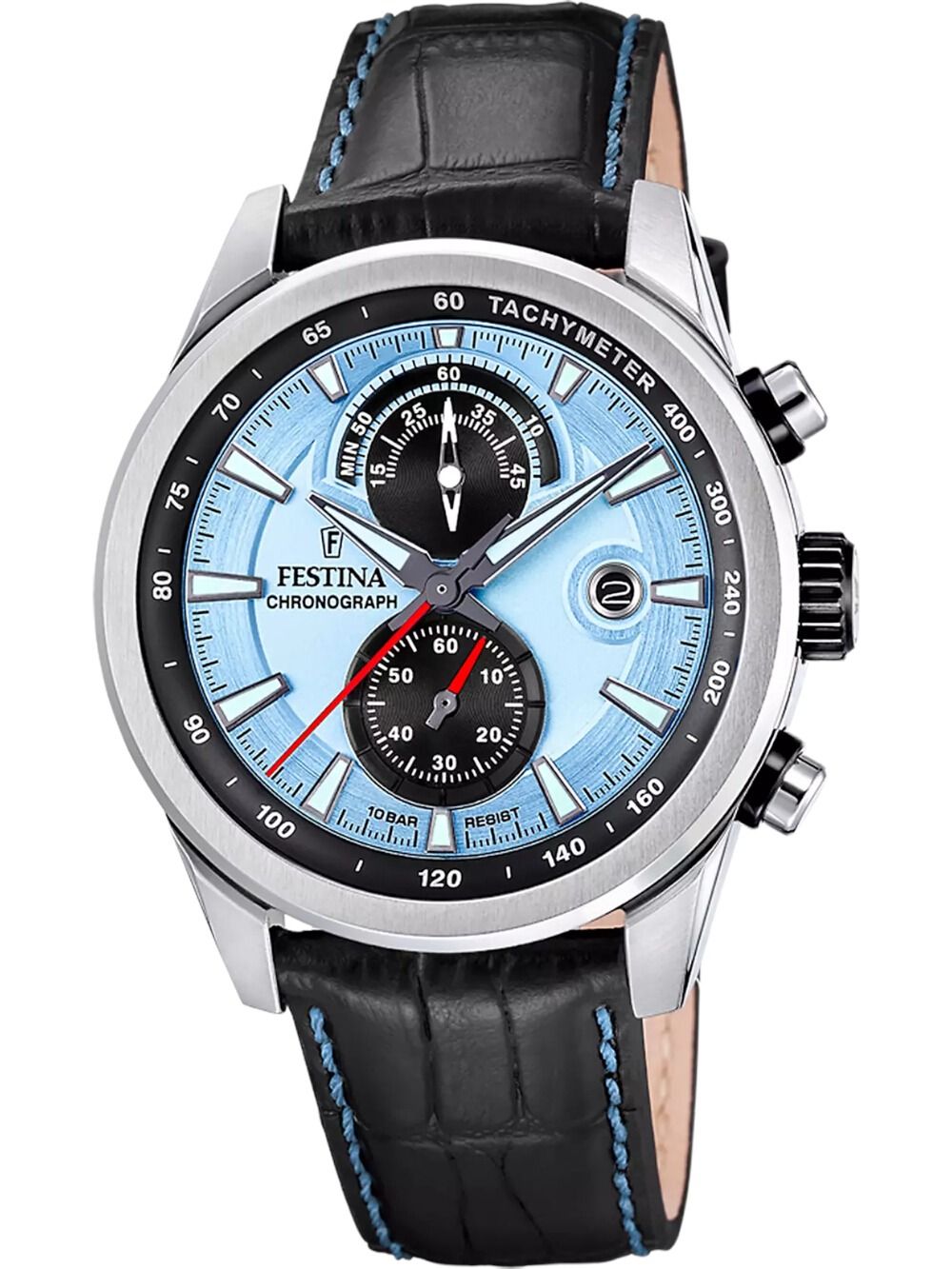 Festina Timeless Chronograph F20695/2 Herrenuhr Blau • Chronograph • Mineralglas