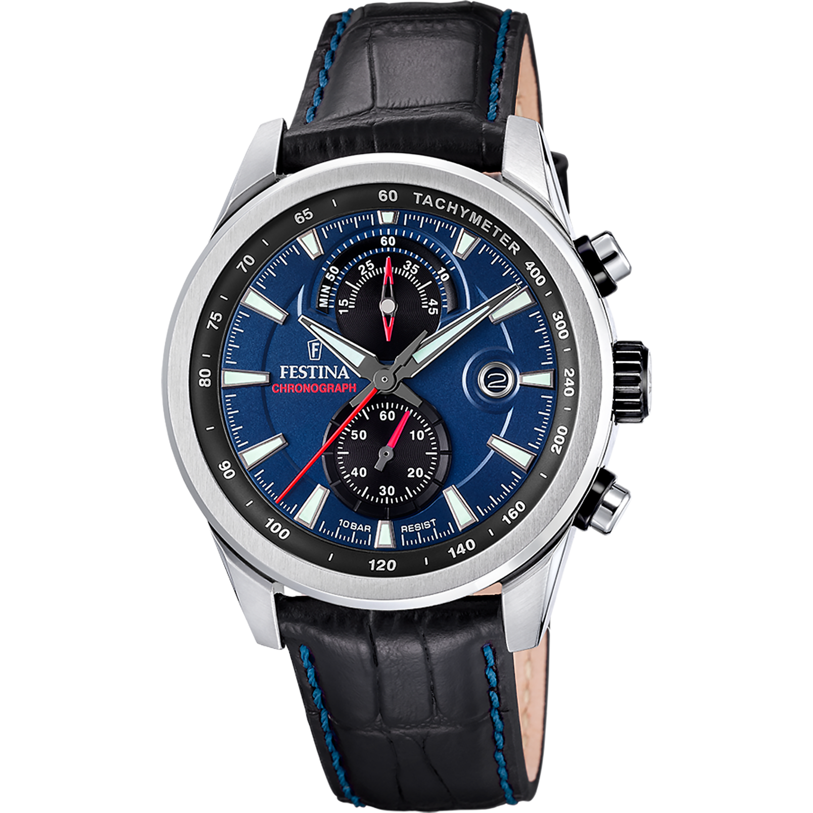 Festina Timeless Chronograph F20695/5 Herrenuhr Blau • Chronograph • 10 ATM