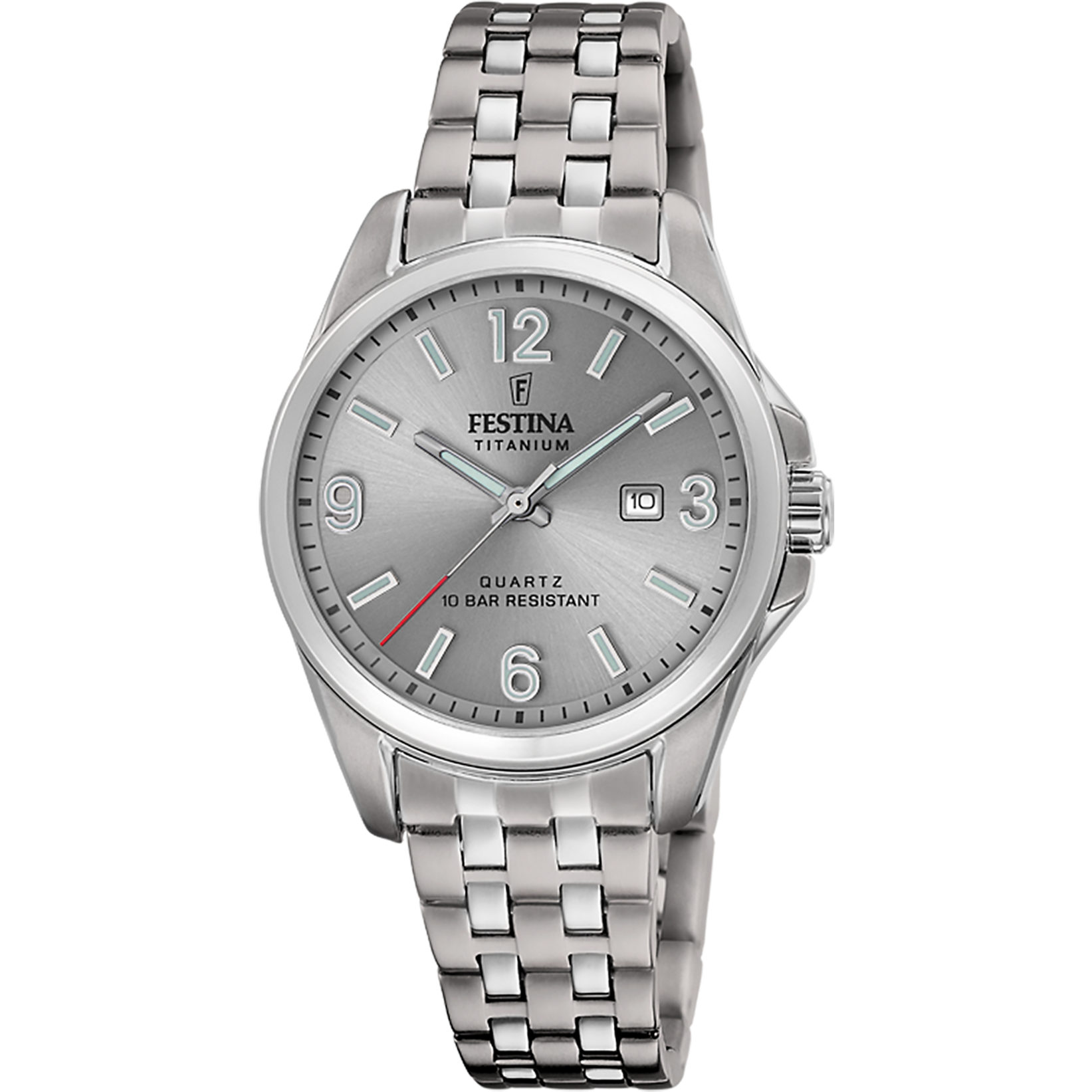 Festina F20697/2 Damenuhr Titanium Grau • Titangehäuse • 10 BAR Wasserdichtigkeit