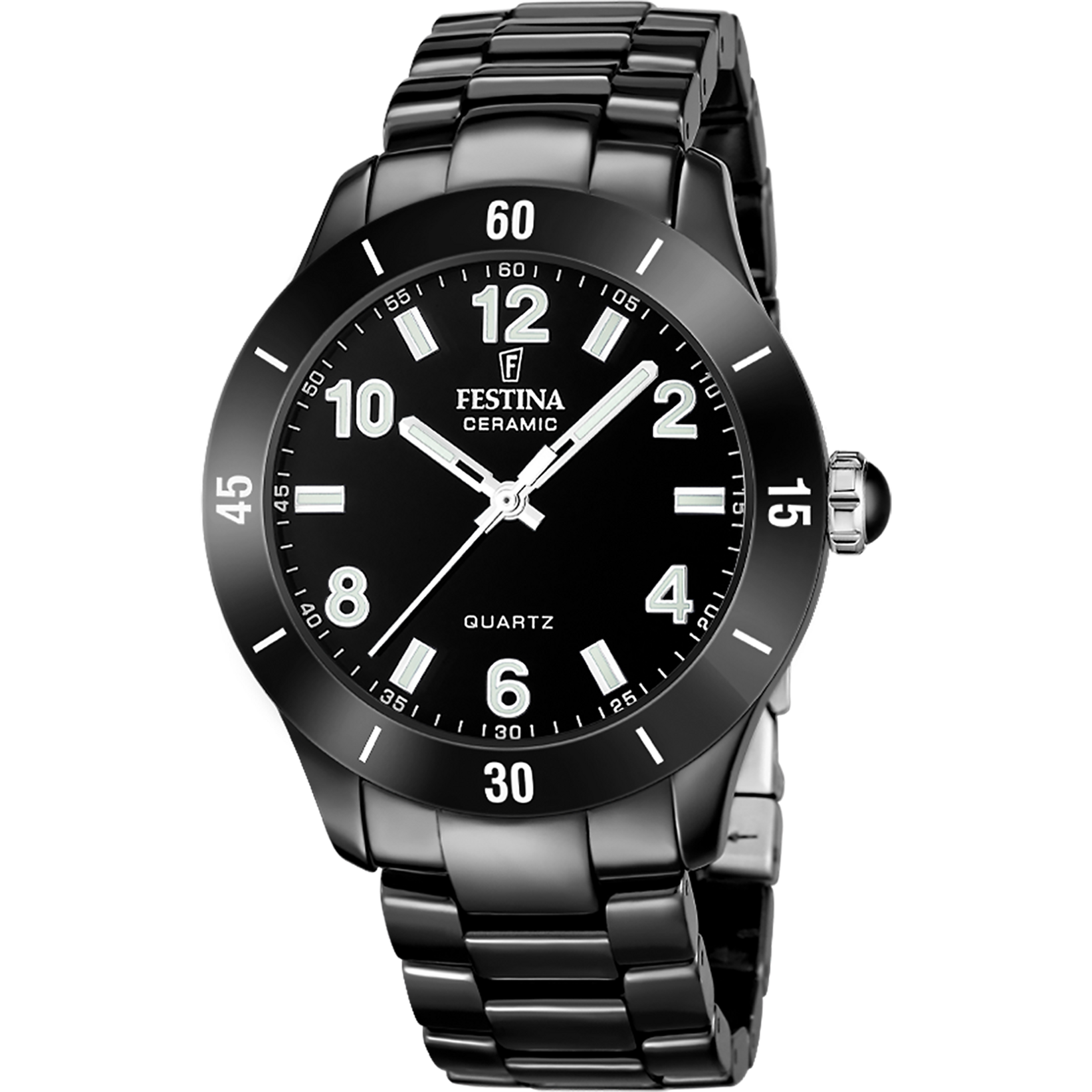 Festina F20723/1 Damenuhr Schwarz • Keramikgehäuse • Quarzwerk