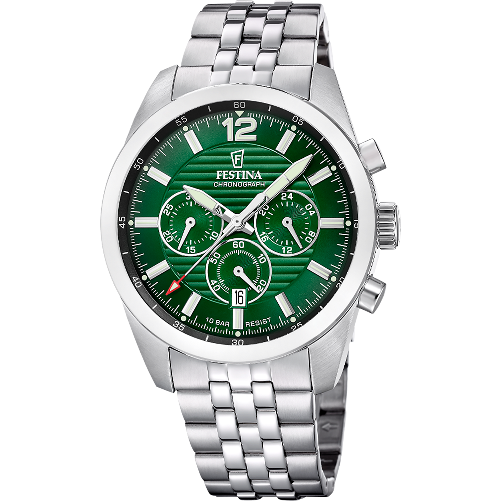 Festina F20742/5 Herren Chronograph Armbanduhr Grün • Miyota Quarzwerk • 10 ATM