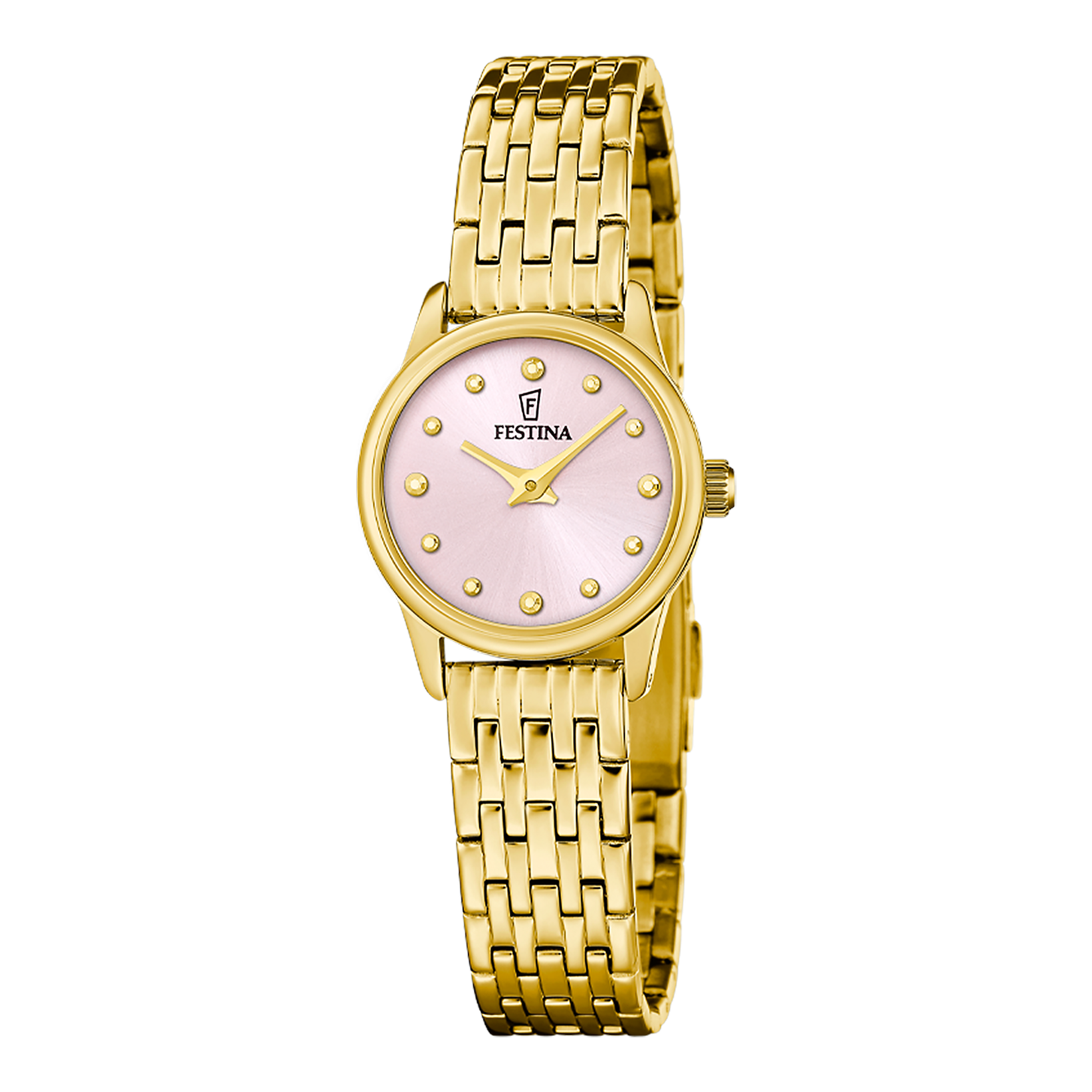 Festina Mademoiselle F20750/2 Damen Armbanduhr • Quarzwerk • Goldfarben/Rosa