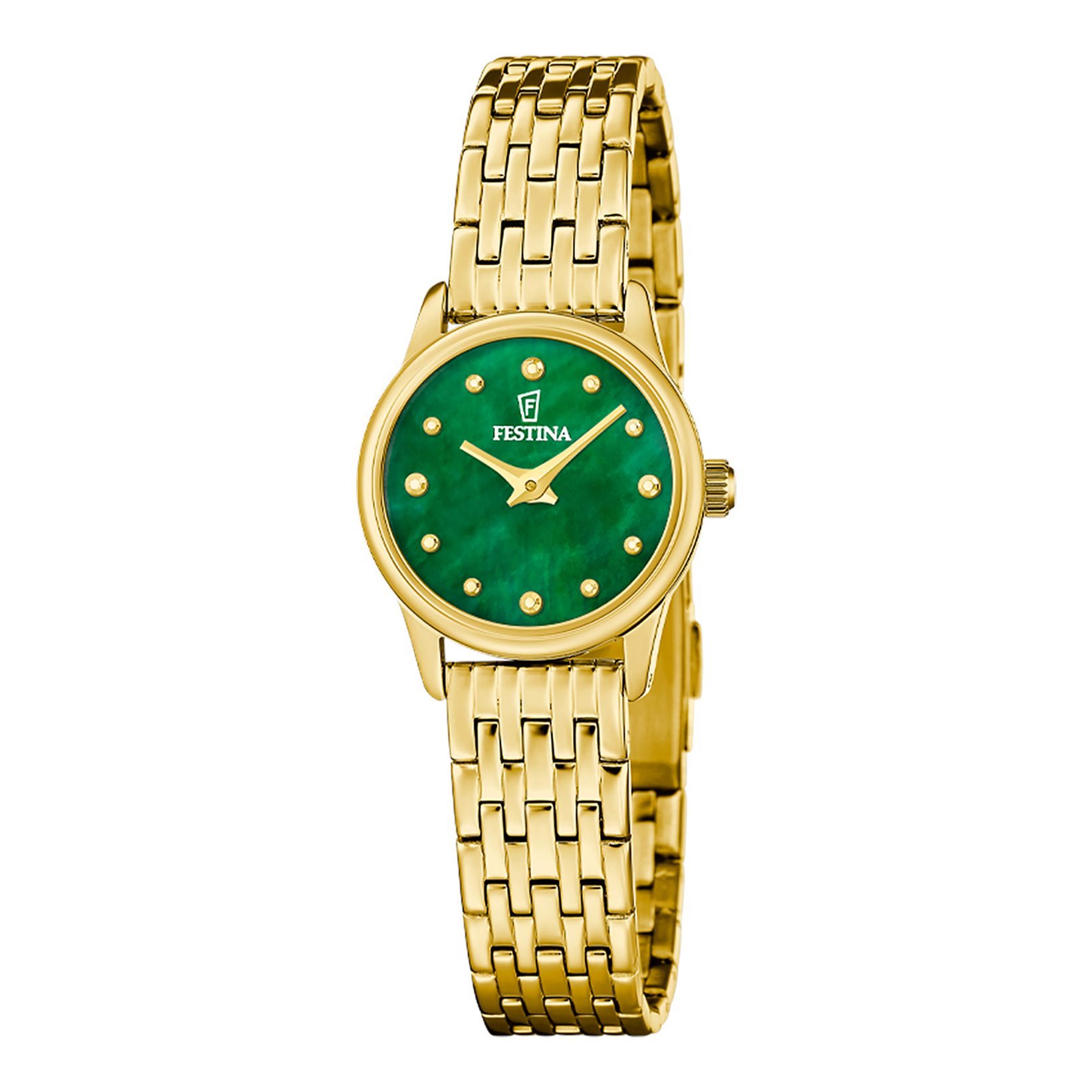 Festina Mademoiselle F20750/5 Damenuhr Grün • Edelstahlarmband • 5 ATM Wasserschutz
