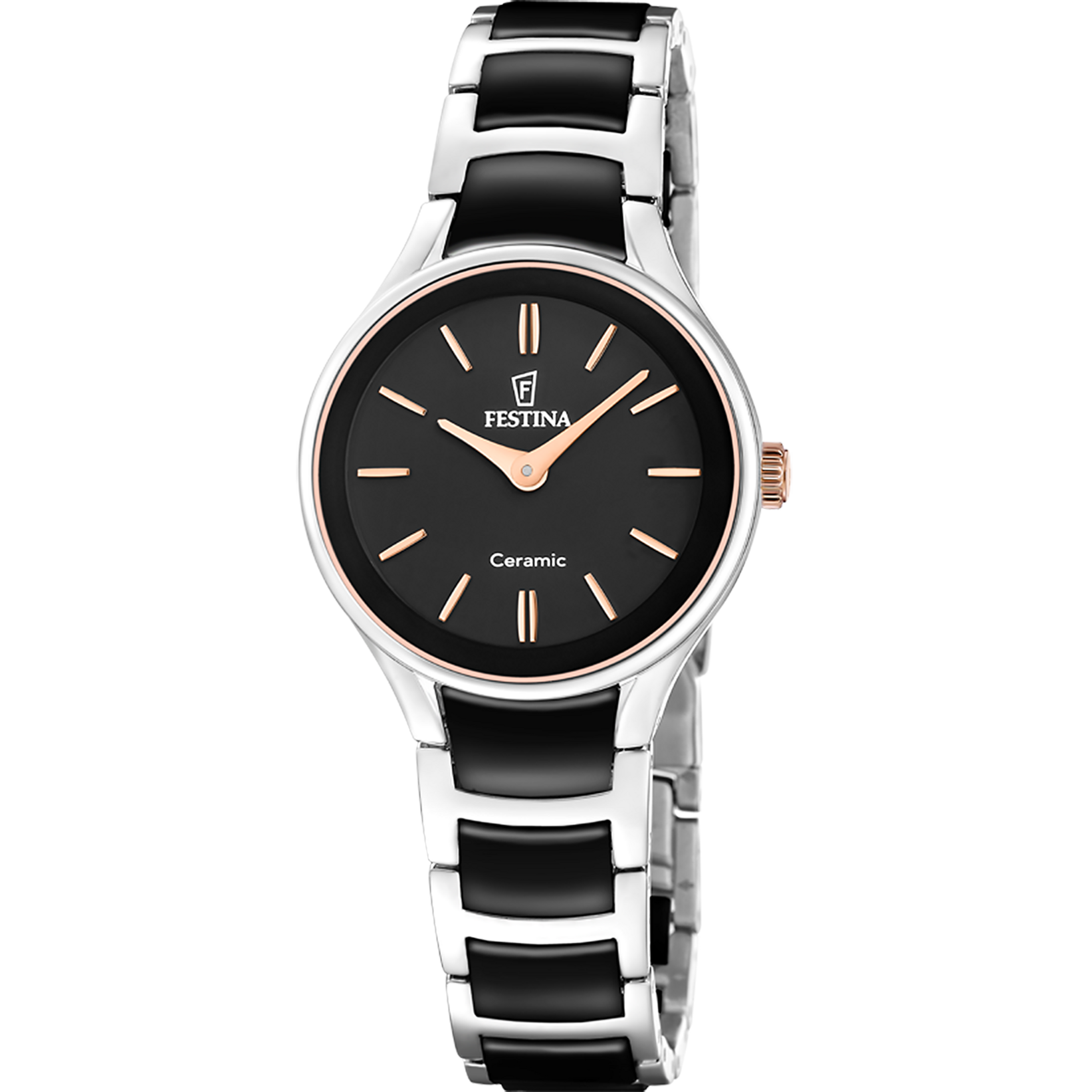 Festina F20752/7 Damen Armbanduhr Schwarz • Keramikgehäuse • Quarzwerk MIYOTA