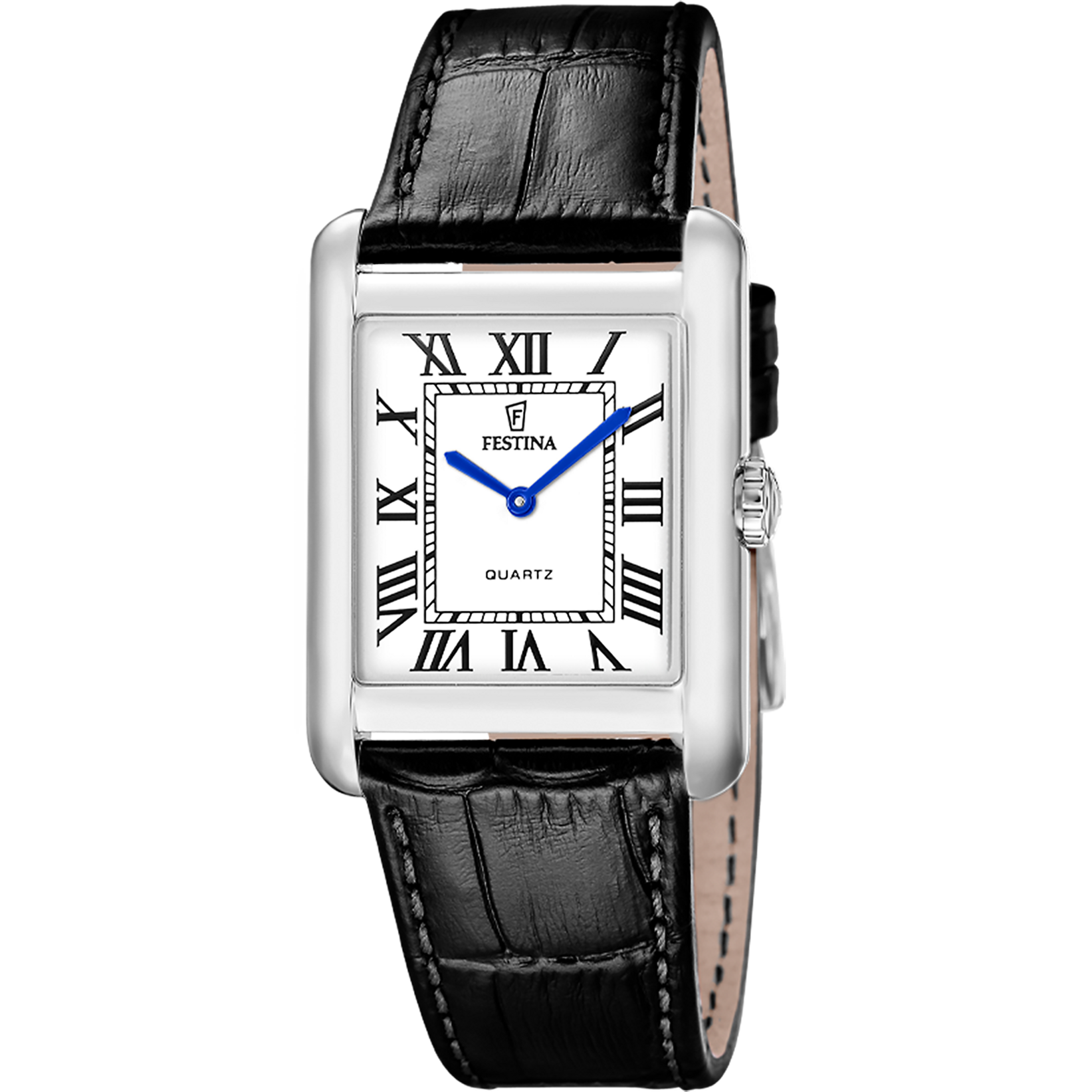 Festina On The Square F20771/1 Herrenuhr Schwarz • Rechteckiges Edelstahlgehäuse • Quarzwerk MIYOTA