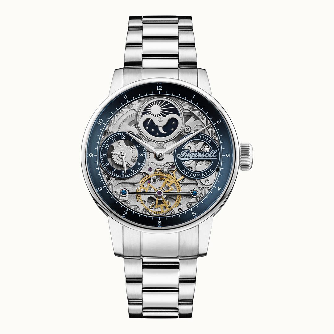 Ingersoll The Jazz I07707 Herrenuhr • Automatikwerk • Dual Time & Mondphase