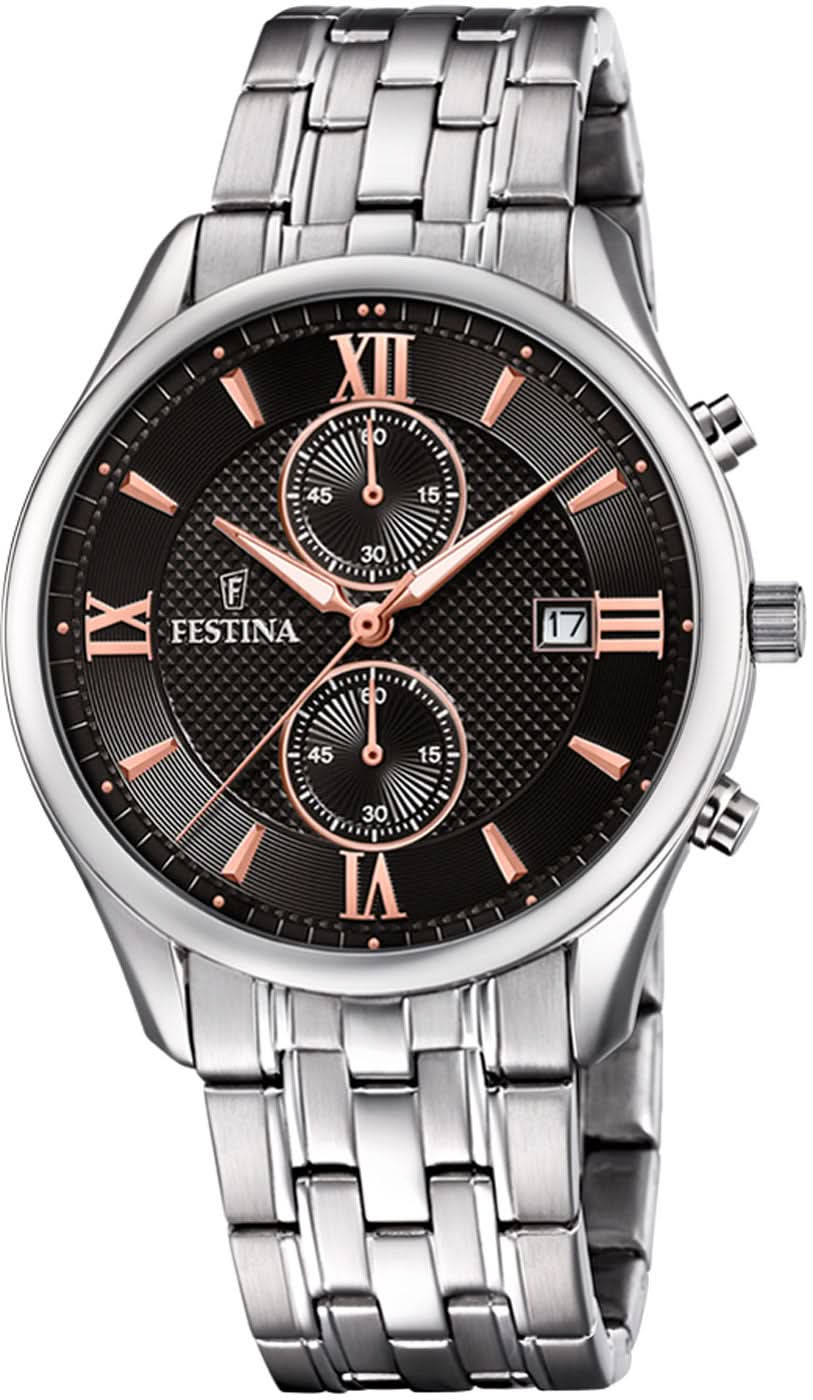Orologio da uomo Festina Timeless Chronograph F6854/7 • Design sportivo • Acciaio inossidabile di alta qualità