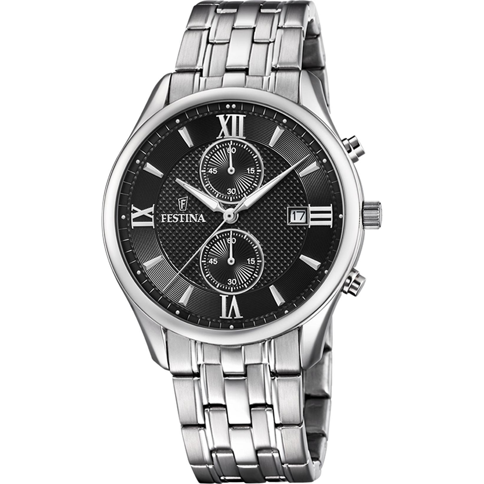 Festina Timeless Chronograph F6854/8 Herrenuhr Schwarz • Chronograph • Mineralglas