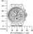 Orologio da donna con quadrante bianco, piccoli quadranti ausiliari e cinturino in acciaio inossidabile