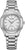 Orologio da donna in acciaio inossidabile con quadrante bianco e indicatore Eco-Drive