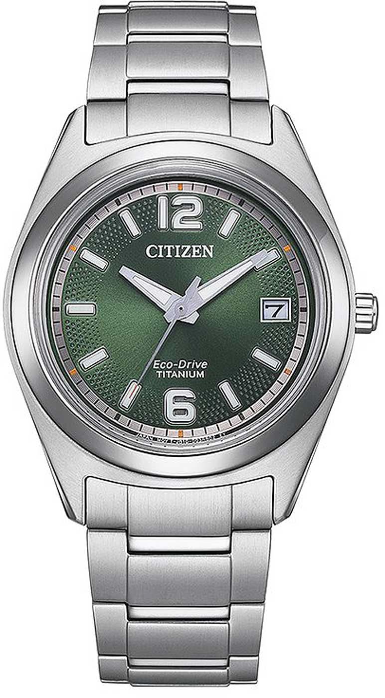 Orologio da donna con quadrante verde, cinturino in acciaio inossidabile color argento e datario