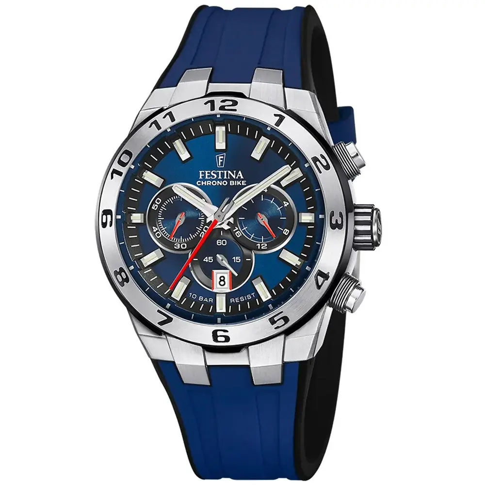 Festina Chrono Bike F20671/1 Orologio da Uomo Blu • Cronografo con Funzione Stopwatch • Vetro Minerale