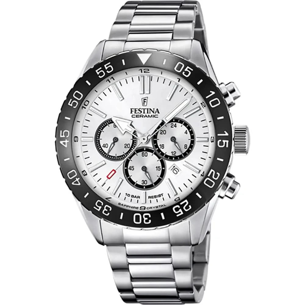 Festina Ceramic F20575/3 Orologio da Uomo • Lunetta in Ceramica • Vetro Zaffiro