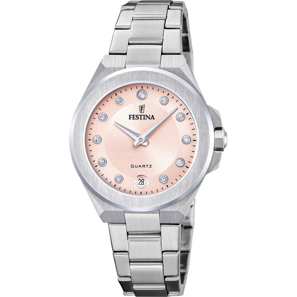Festina Mademoiselle F20700/2 Damen Armbanduhr Rosa • Mineralglas • 5 ATM
