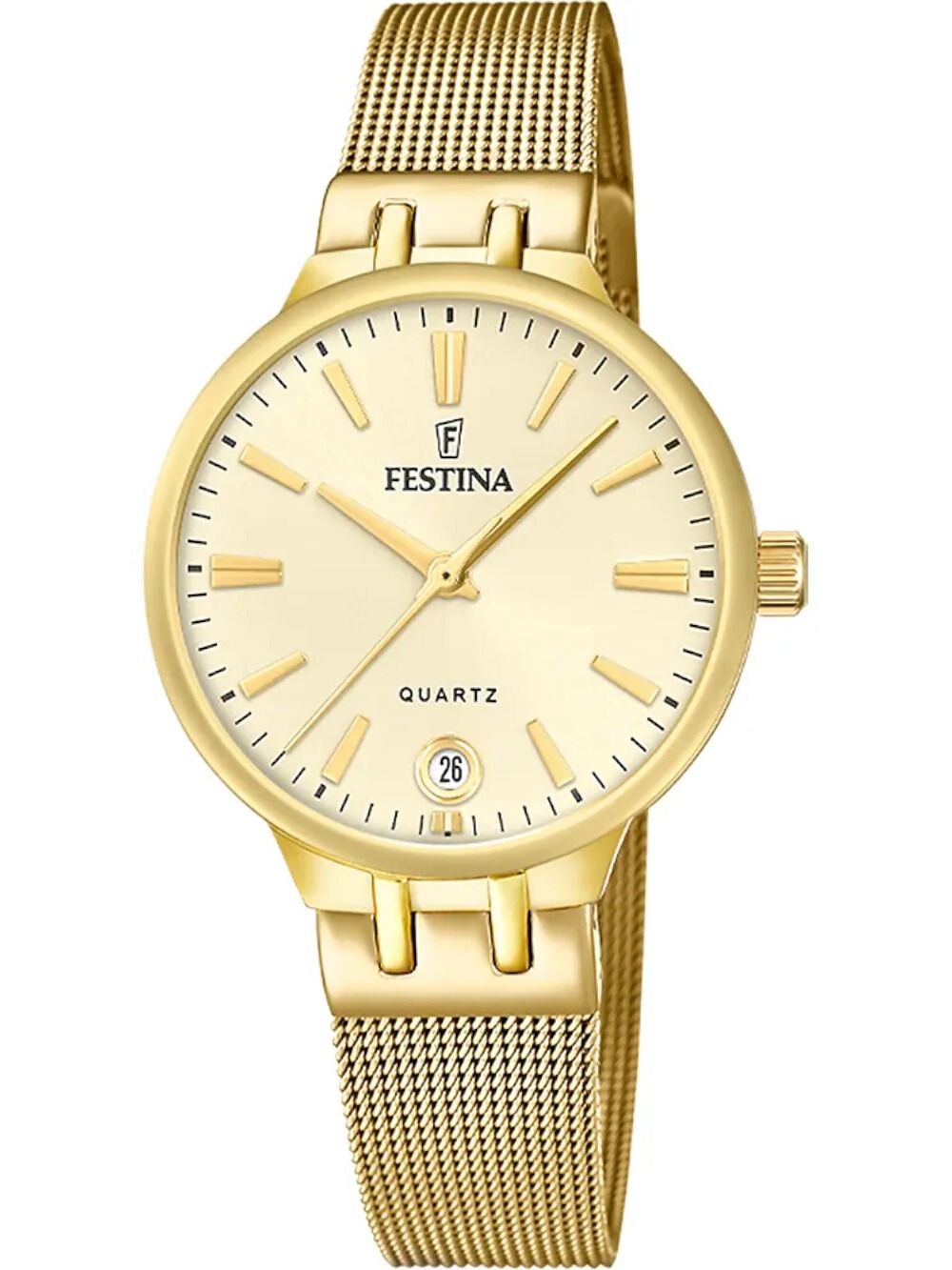 Festina Mademoiselle F20713/2 Damen Armbanduhr • Saphirglas • Milanaise-Armband