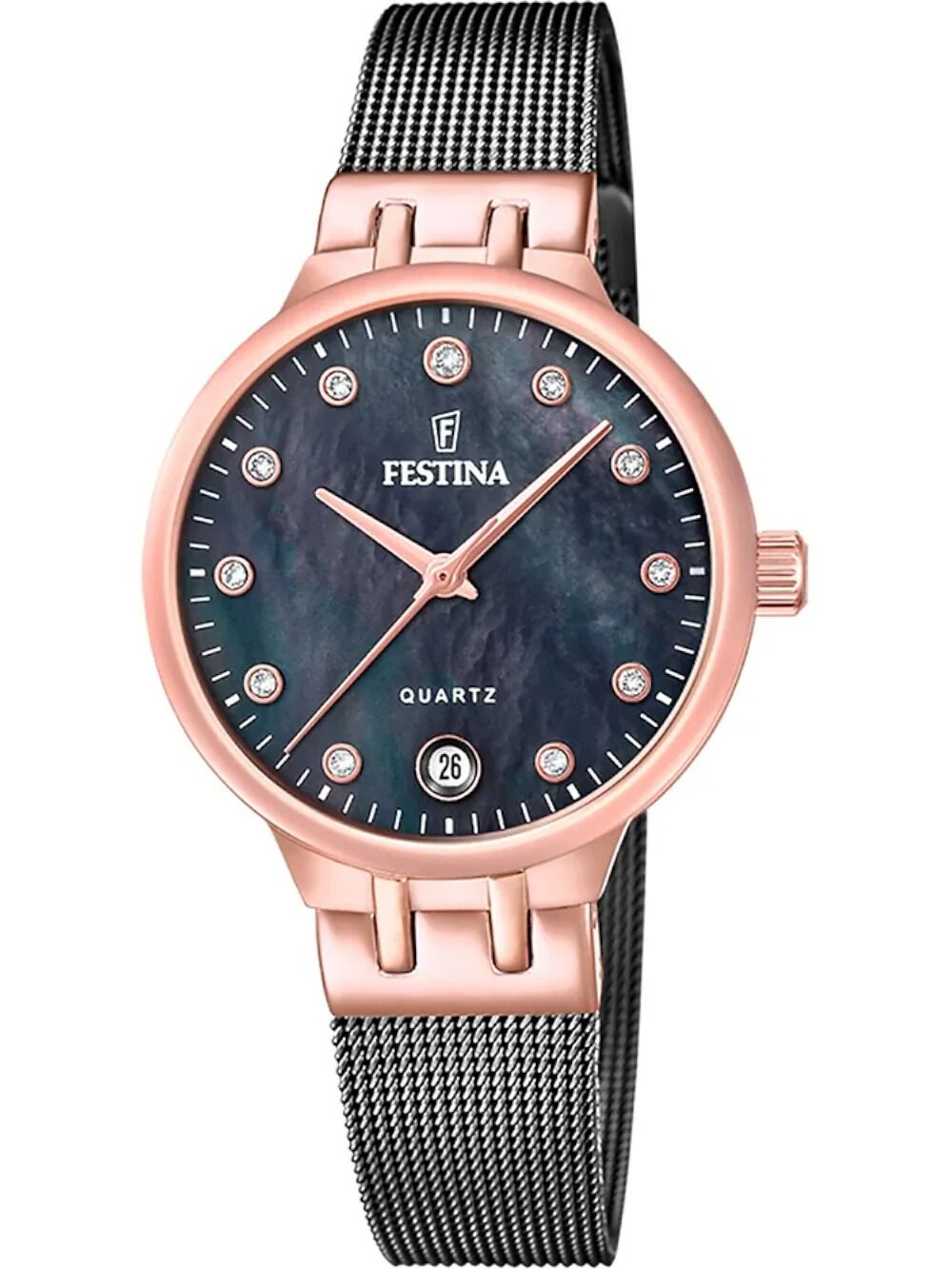 Festina Mademoiselle F20717/2 Damenuhr • Saphirglas • Roségold Milanaise