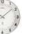 Funk-Wanduhr mit weißem Ziffernblatt, Aluminiumring und schwarzen Zahlen