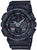 Orologio da uomo, quadrante nero, lunetta nera, cinturino in plastica