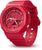 Orologio da uomo con cassa rossa, quadrante rosso e robusto telaio protettivo.