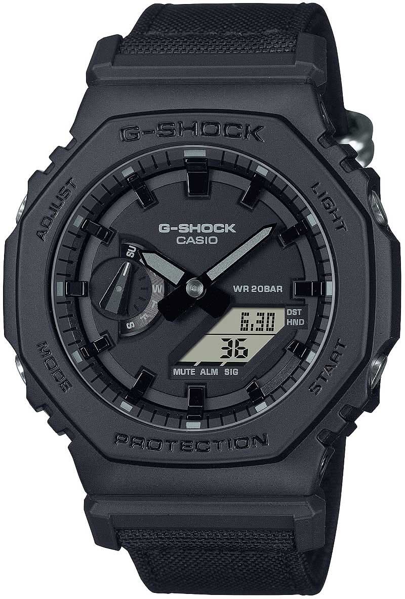 Casio G-Shock GA-2100BCE-1AER Orologio da uomo • Carbon Core Guard • Cinturino in Cordura