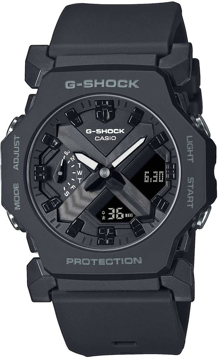 Orologio da uomo G-Shock GA-2300 con quadrante nero e cinturino nero