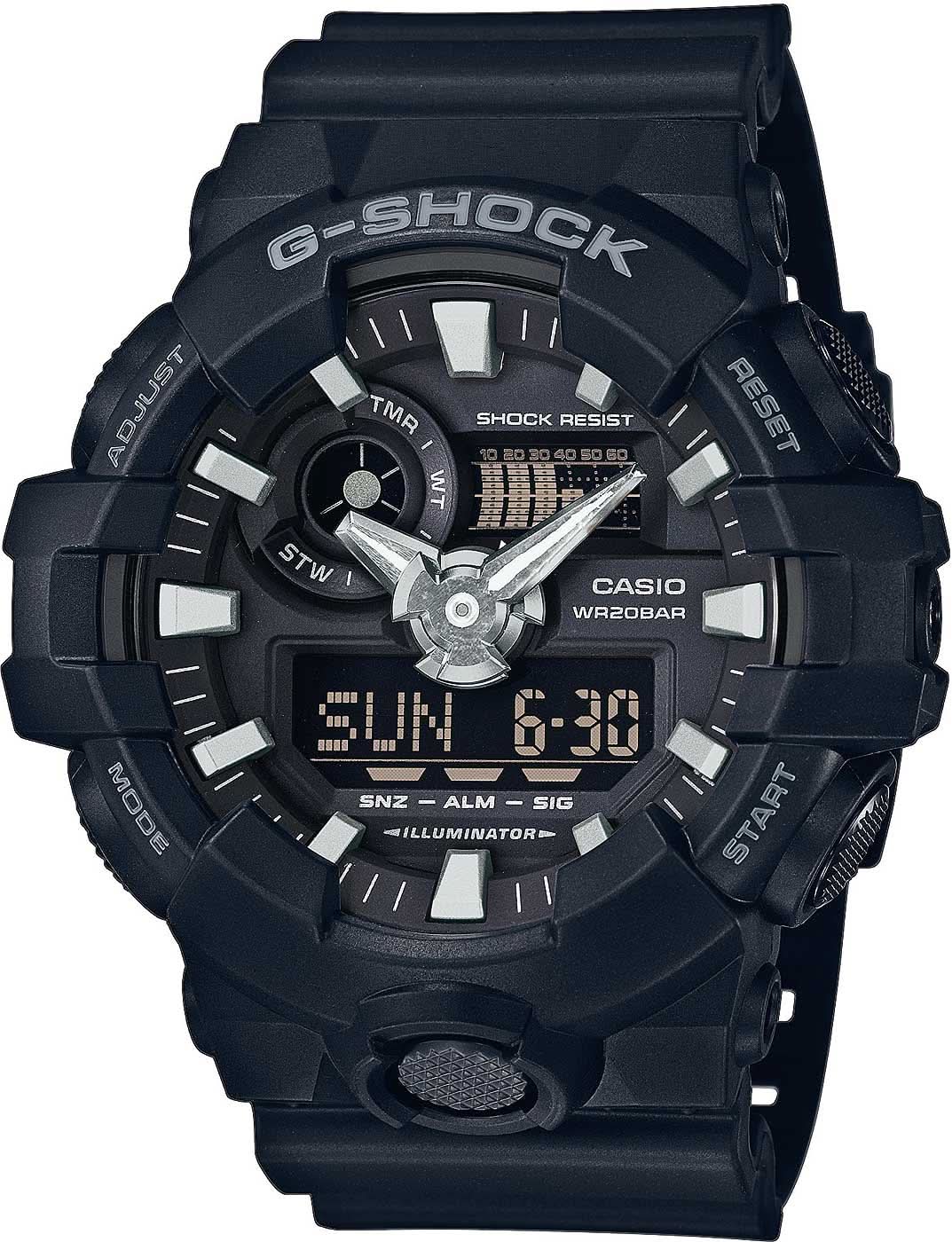 Orologio da uomo Casio G-SHOCK con cassa, lunetta e display digitale neri