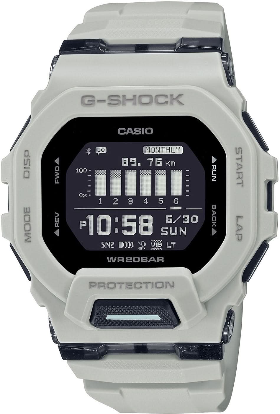 Orologio da uomo G-SHOCK con display digitale, cinturino e cassa bianchi