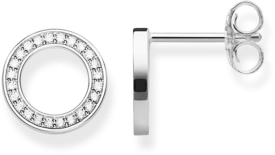 Orecchini cerchi con pietre - Argento Sterling 925