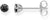 Orecchini con pietra nera - Argento Sterling 925