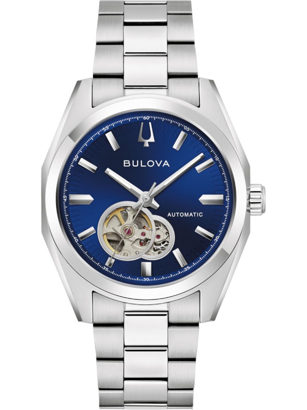 Bulova Surveyor 96A350 Herrenuhr Blau • Automatikwerk Kaliber 82S0 • Saphirglas