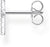 Orecchino singolo a forma di croce con zirconi - Argento Sterling 925