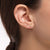 Orecchino singolo a forma di luna con strass - Argento Sterling 925