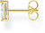 Orecchino singolo con strass - Placcatura in oro giallo 750