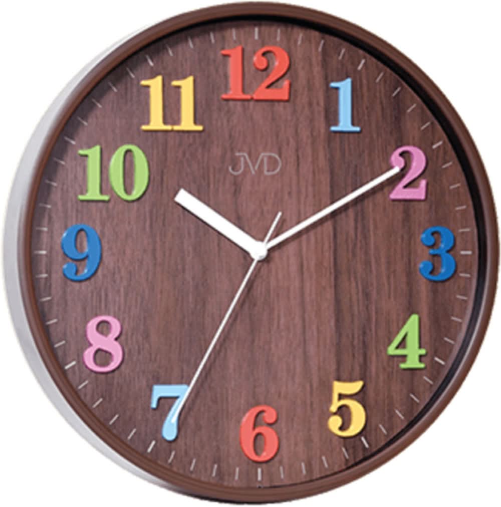 Orologio da parete JVD 29,5 cm Ø in plastica • Movimento al quarzo silenzioso • Design colorato