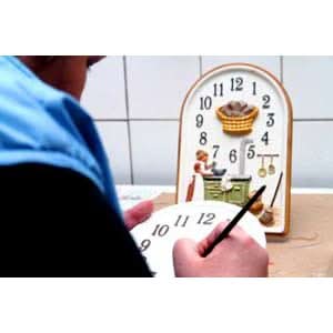 Orologio da parete Terrastudio 28x23 cm Ceramica • Fatto a mano • Dipinto a mano • Design unico