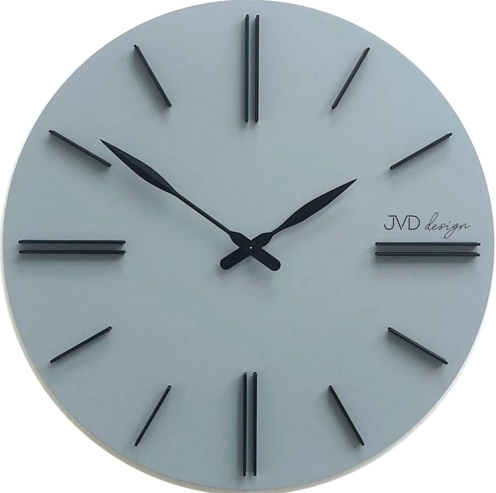 Orologio da parete JVD 50 cm Ø in plastica • Movimento al quarzo silenzioso • Design moderno