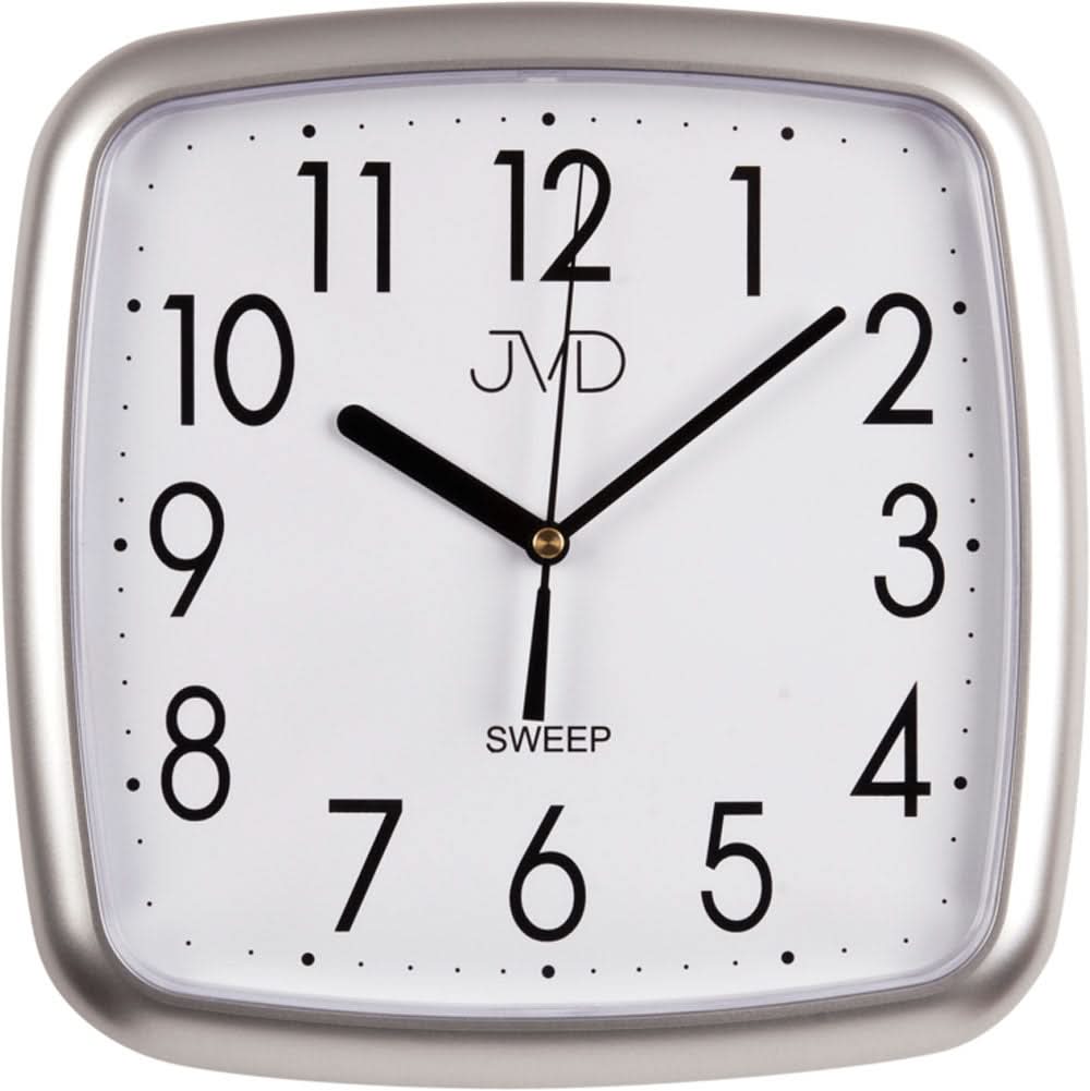Orologio da parete JVD 25x25x3,2 cm plastica • Movimento al quarzo silenzioso • Design moderno