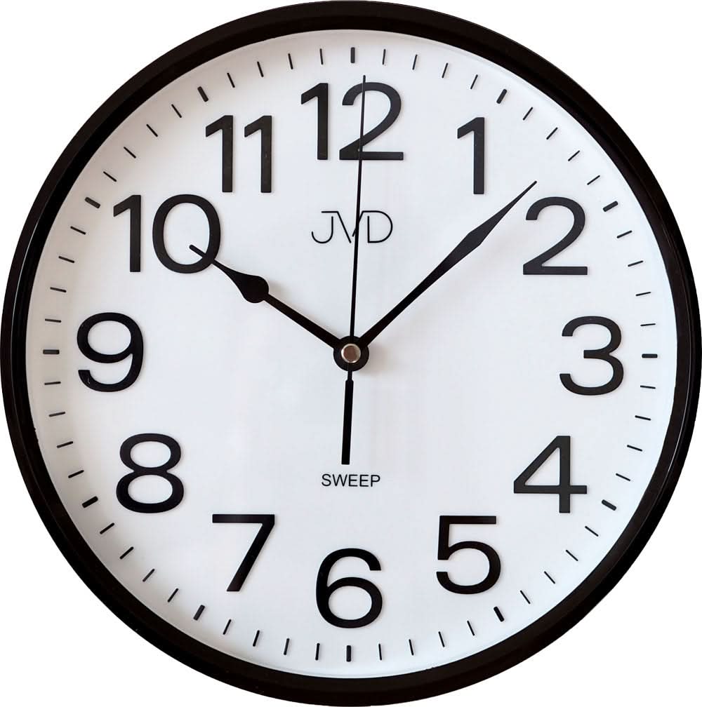 Orologio da parete JVD 25,5 cm Ø in plastica • Movimento al quarzo silenzioso • Numeri arabi