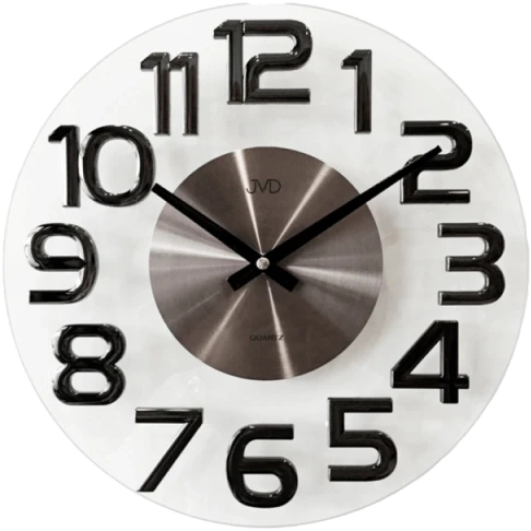 Orologio da parete JVD 34,5 cm Ø Vetro • Movimento al quarzo • Silenzioso