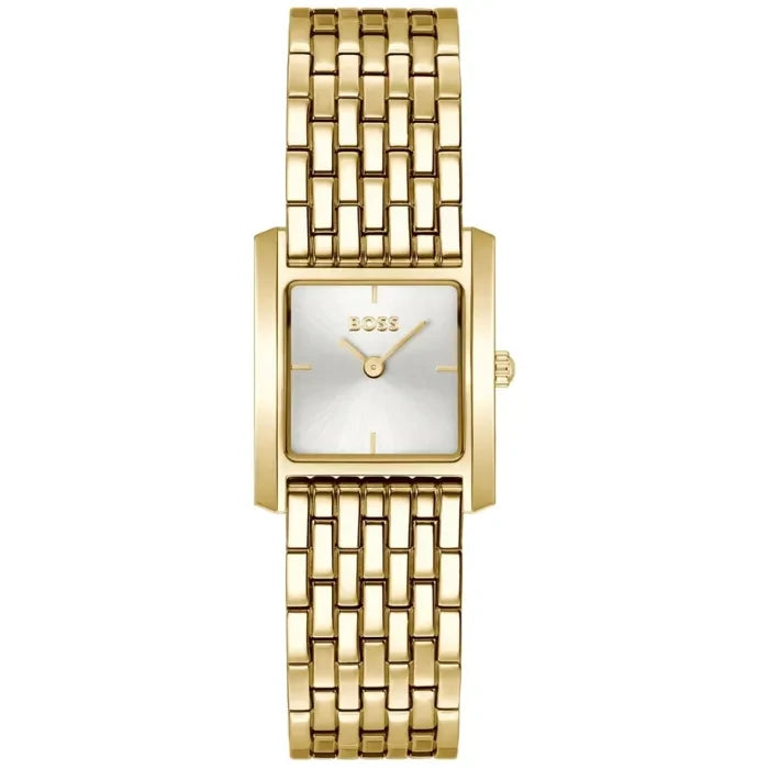 BOSS Lucy Scala 1502845 Damen Armbanduhr Goldfarben • Mineralglas • Quarzwerk