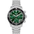 BOSS Sealiner 1514321 Herren Armbanduhr Silber • Grünes Sonnenschliff-Zifferblatt • 10 ATM Wasserdicht