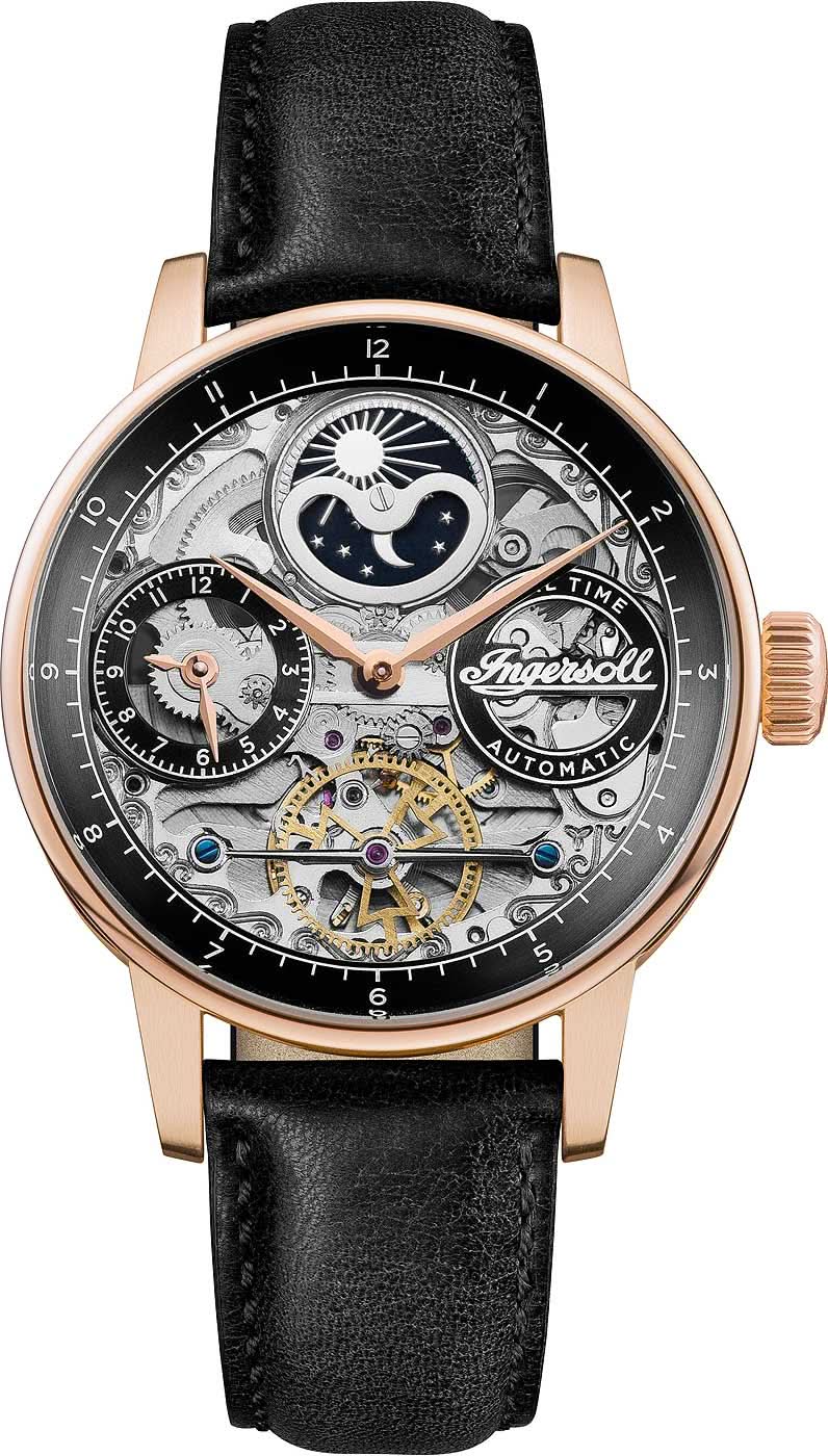 "Ingersoll The Jazz I07705 Orologio da uomo • Movimento automatico • Indicatore fasi lunari"